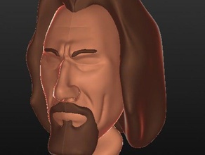 work progress dude big lebowski people 3d portrait bobblehead jeff bridges puppet head 3d print model - Mito3D