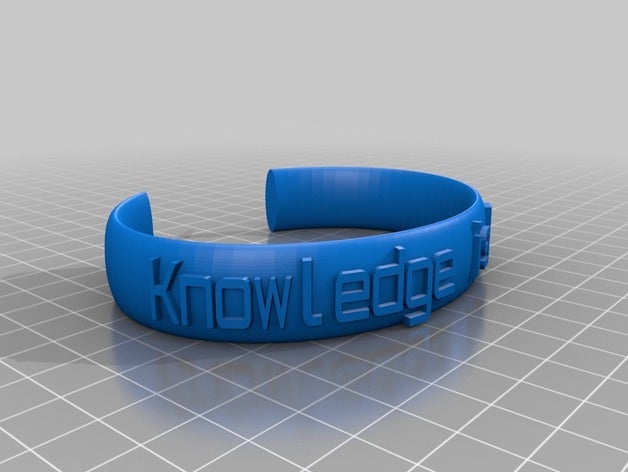 wissen macht Armbänder angepasst 3D print model - Mito3D