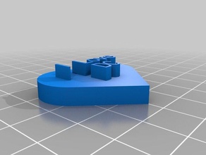 my customized heart message 3d print model - Mito3D