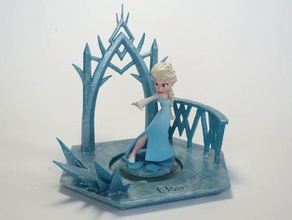 disney infinity character base elsa toy game accessories frozen video games 3d print model - Mito3D