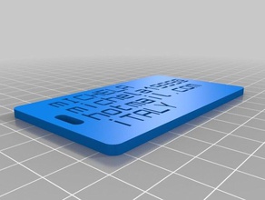 mon personnalisés customizer version étiquettes à bagages v2 de l'organisation personnalisé 3d print model - Mito3D