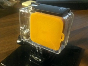 tampa da lente gopro hero3+ caso câmera a hero 3 plus 3d print model - Mito3D