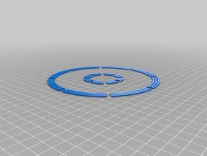 my customized circular printbed calibration pattern v2 3d printing tests 3d print model - Mito3D