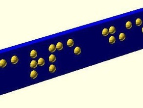 braille openscad fonte do módulo outros 3d print model - Mito3D
