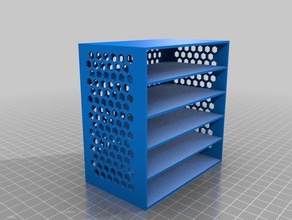 5 Schubladenbox hex Muster-Seiten 100x59x18 Container angepasst 3d print model - Mito3D
