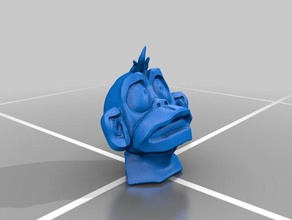 tecnoscimmiati busto criaturas king kong mascote mascotte macaco a tecnologia 3d print model - Mito3D