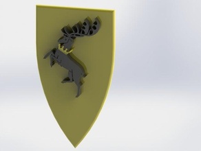 baratheon sigil signs logos 3d print song od ice fire game thrones house part ultimaker 3d print model - Mito3D