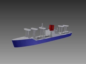 c4 mariner class cargo ship 11200 scale vehicles 3d print model - Mito3D
