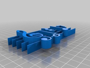 note-generator music accidental art clef customizer challenge education openscad 3d print model - Mito3D