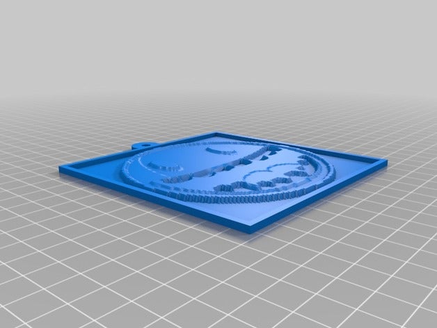 happy face 2d art customized 3D print model - Mito3D