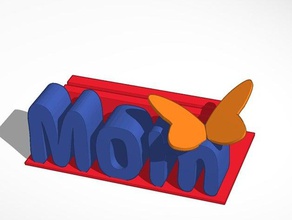 mom picture holder decor frame stand 3d print model - Mito3D