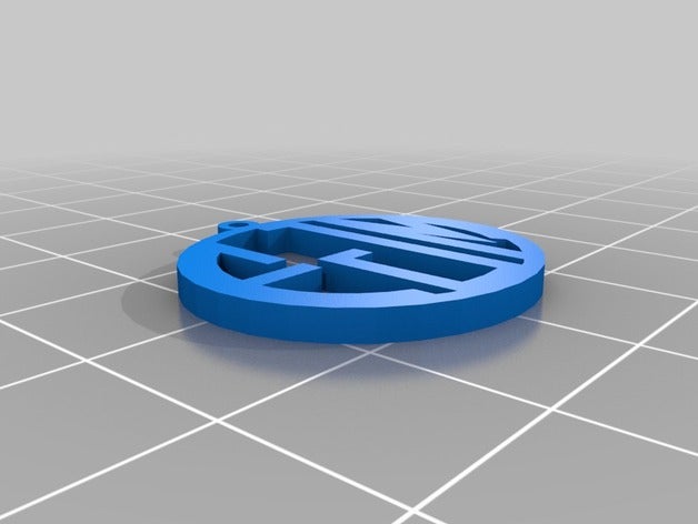 mon monogramme personnalisé pendentif bijoux 3D print model - Mito3D