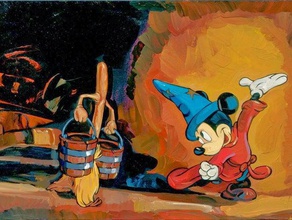 sorcerers apprentice magic broomstick creatures disney fantasia mickey mouse 3d print model - Mito3D