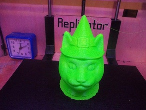 cat head witch hat decor halloween 3d print model - Mito3D