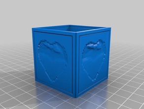 personnalisé cube lithopanes corazon décor 3d print model - Mito3D
