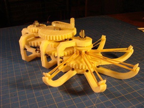rubber band gear mechanism interactive art bearing education experiment mechanical multi-part 3d print model - Mito3D