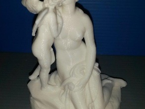 venus kissing cupid art 3d print model - Mito3D