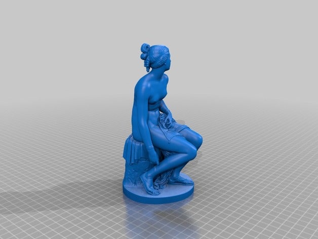 ninfa a arte nude estátua mulher 3D print model - Mito3D