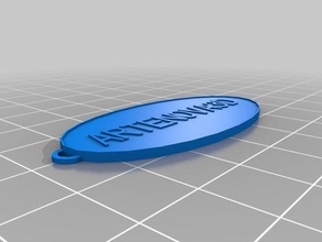 llavero customizable oval keychains customized 3d print model - Mito3D