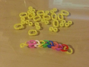 loom rubber band clip-connector bracelets 3d print model - Mito3D