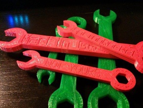 customizable wrench tools customizer challenge openscad useful 3d print model - Mito3D