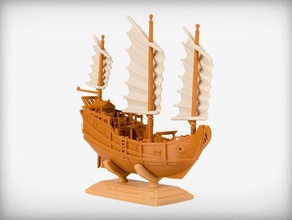 bao quan vehículos 1400 cheng ho en el océano índico de la dinastía ming nave barco del tesoro pacífico occidental 3d print model - Mito3D