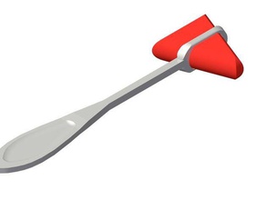 reflex hammer Requisiten Knie 3d print model - Mito3D