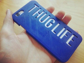 thug life iphone6 cas accessoires 3d print model - Mito3D