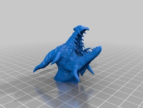 dragon bust creatures buisness card fantasy head holder mount 3d print model - Mito3D
