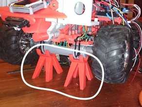 chocksstands gpsslam experimental offroad platform robotics 4wd car vehicle 3d print model - Mito3D
