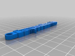 campuszenit message keychain organization customized 3d print model - Mito3D