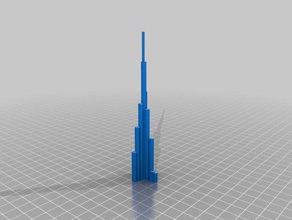 o burj khalifa outros 3d print model - Mito3D