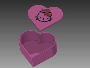 hello kitty heartbox accessoires 3d print model - Mito3D