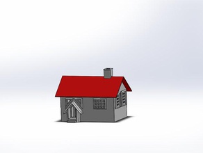 a casa do agregado familiar prédio chaminé 3d print model - Mito3D