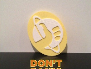 hitchhikers guide galaxy-emblem Zeichen logos 42 film 3d print model - Mito3D