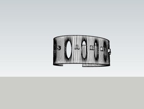 felt bracelet name bracelets personalized 3d print model - Mito3D