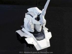 abierto source148 gundam unicorn busto modelo los robots bandai 3d print model - Mito3D