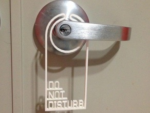 door hanger 2 - do not disturb household decoration home 3d print model - Mito3D