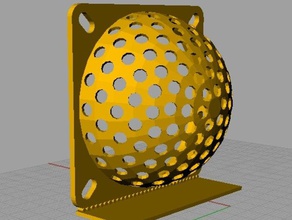 spherical fan grill 50mm remix 3d printer accessories 3d print model - Mito3D