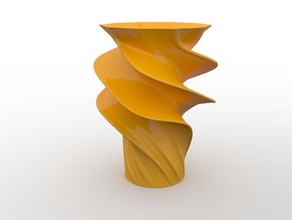 vaso a arte decoração o design espiral 3d print model - Mito3D