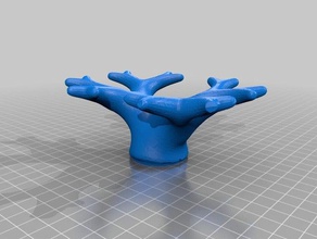 binário raízes tampão de rolo papel toalha titular a cozinha jantar árvore 3d print model - Mito3D