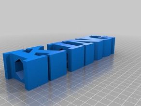 mi texto personalizado titular de un lápiz signos logotipos 3d print model - Mito3D