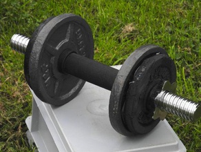 dumbbell disc weights soft movie prop props 3d print model - Mito3D
