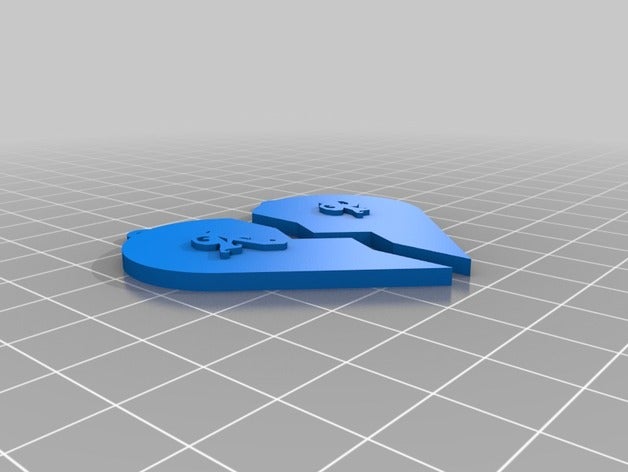 meine angepasste Herzen Freundschaft Charme Schmuck 3D print model - Mito3D