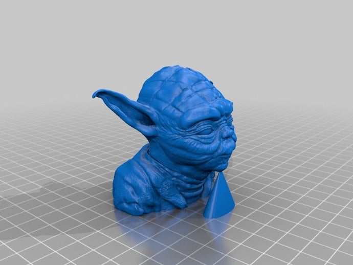 yoda le menton de soutien les créatures 3D print model - Mito3D