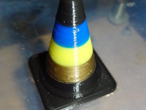 vier-Farben-Straßensperre gedruckt flux capacitor 4 Weg Zeichen logos 4-Farb-3d-Druck Farben Farbe multicolor 3d-drucken Multicolor 3d print model - Mito3D