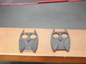 parametrized owl headphone wrapper no rectangular hole audio head phones 3d print model - Mito3D