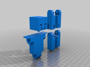 minecraft steve jointed hand-holes toys games first attempt 3d print model - Mito3D