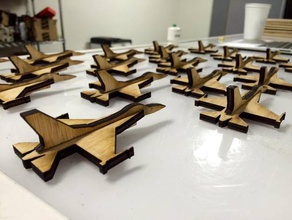 lasercut jets toy game accessories 2d laser cutter jet tampahackerspace 3d print model - Mito3D