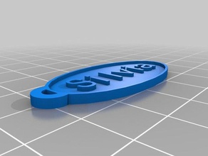 portachiavi silvia i personalizzato 3d print model - Mito3D
